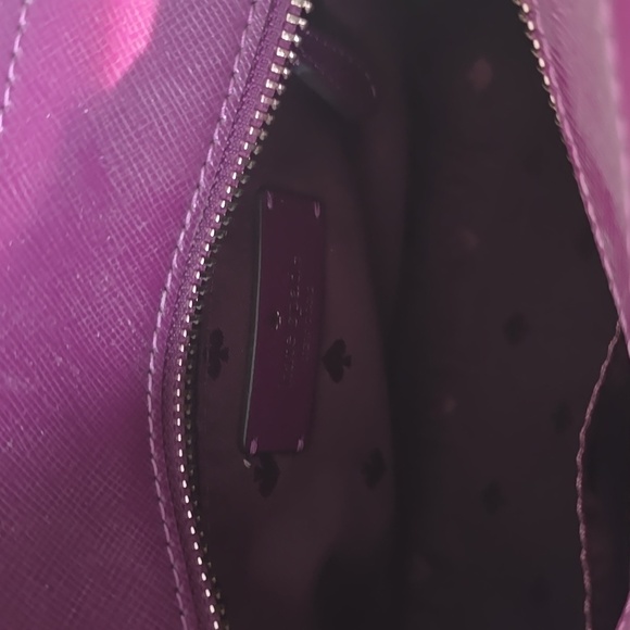Kate Spade Staci Small Saffiano Crossbody Tote Magenta Purple Barbiecore Pink - Picture 3 of 8